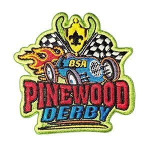 BSA Boy Scouts Cub Pinewood Derby Racing Patch Badge